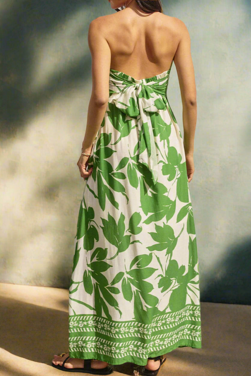 Leafy Maxi Dress Green / Medium