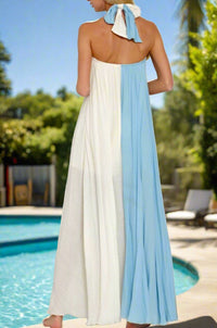 Color-block Maxi Dress