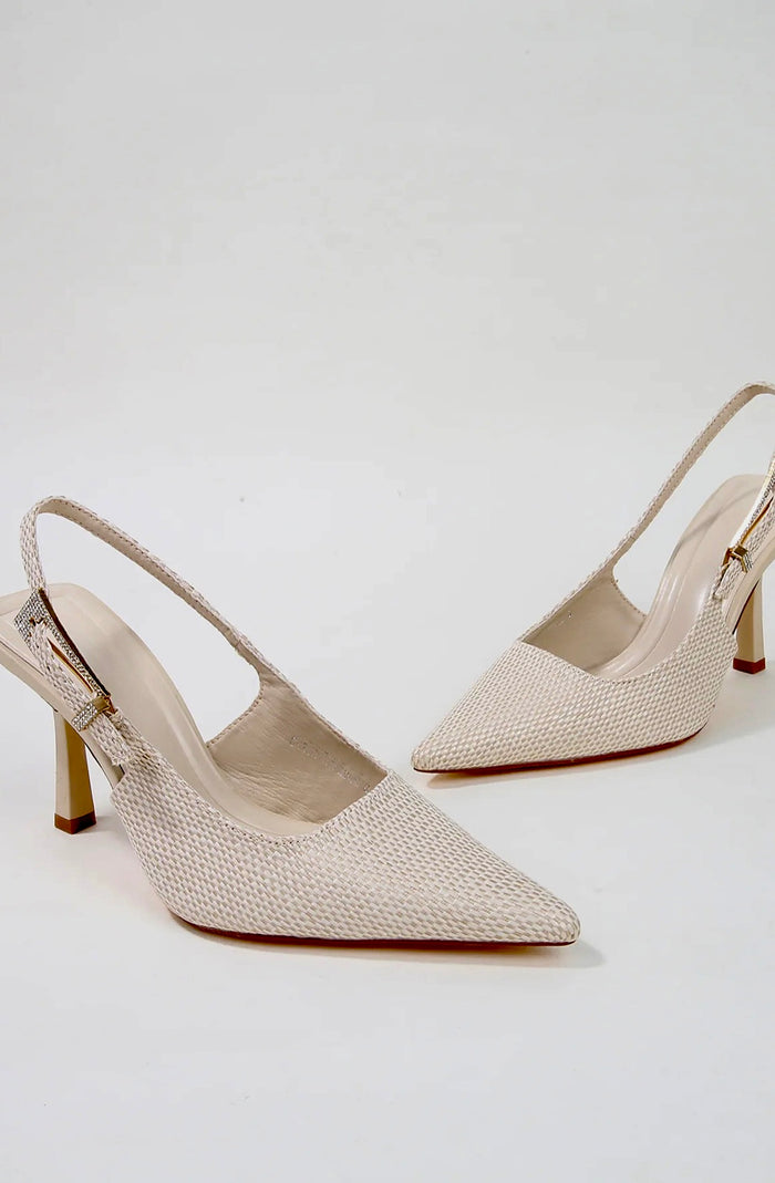 Chrysa Raffia Slingbacks