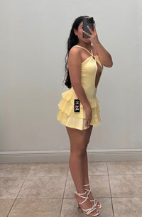 O-Ring Halter Mini Dress
