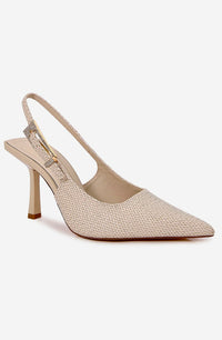 Chrysa Raffia Slingbacks