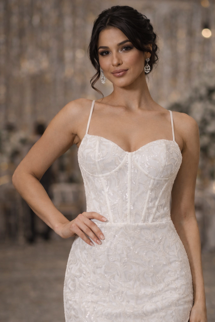 White Siren  corset Gown
