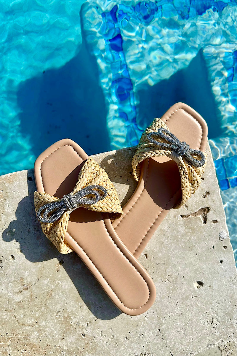 Bow Rhinestone Sandals