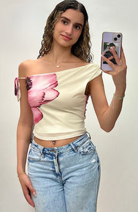 Asymmetric One-Shoulder Draped Top