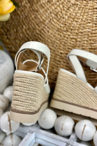 Stella Platform Wedge - White
