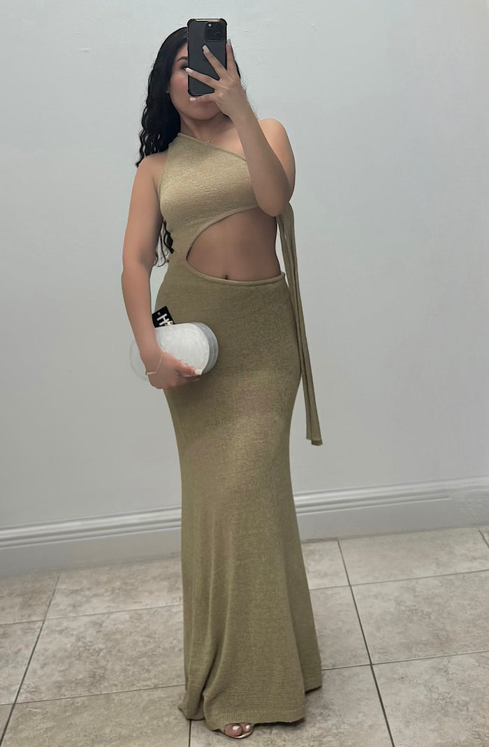 One Shoulder Maxi Dress
