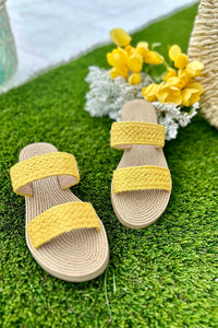 Raffia Double Strap Sandals