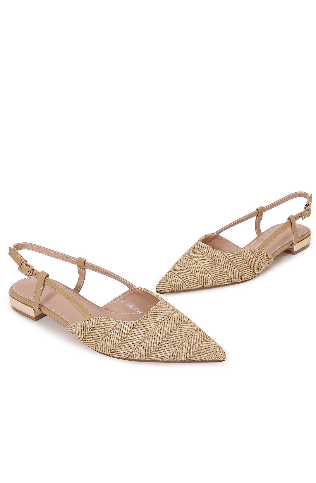Raffia Slingback Flats