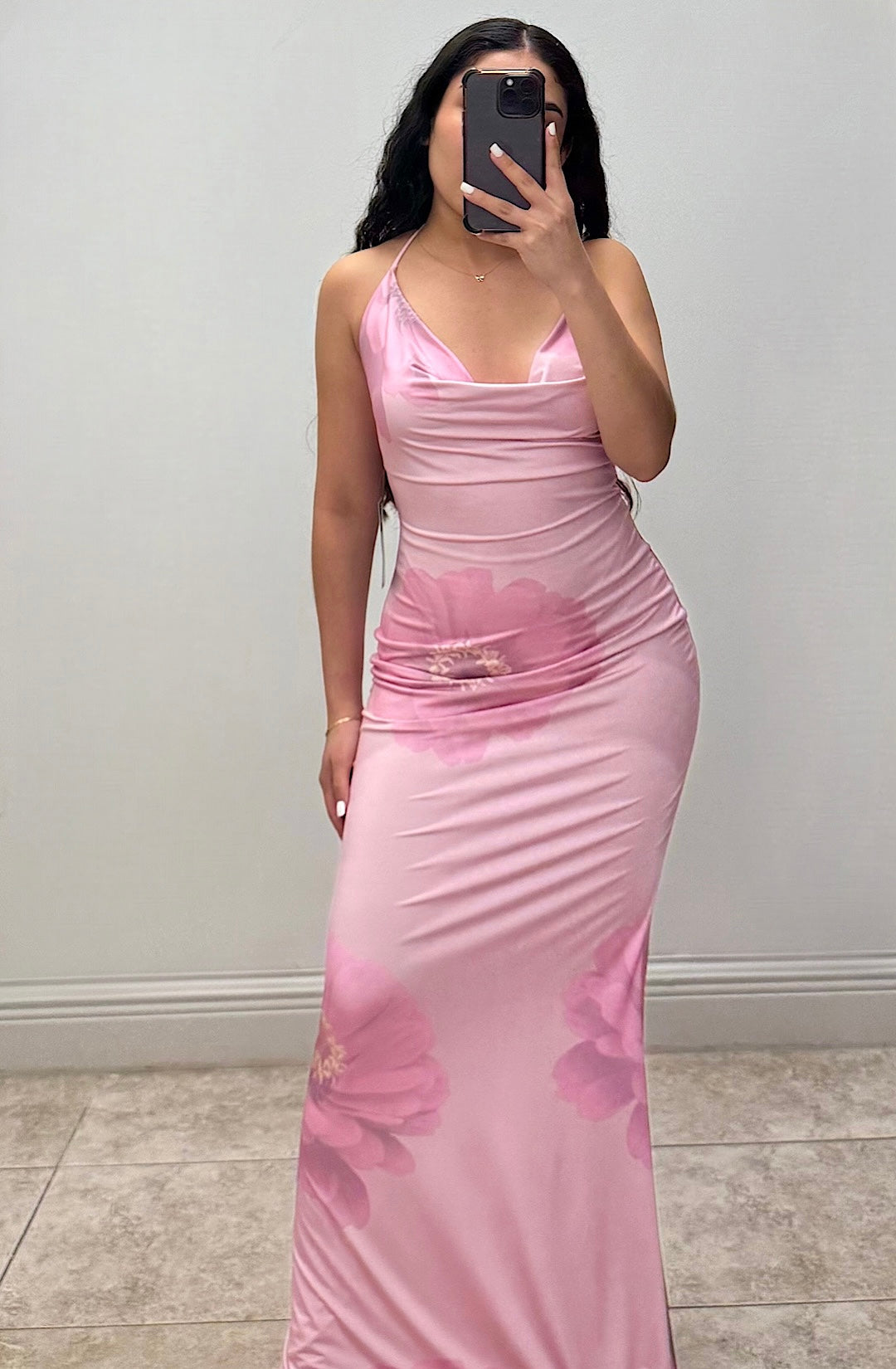 Zinnia Bloom Halter Maxi Dres