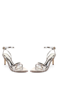 Silver Strappy Heels