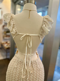 Lace Backless Maxi Dress