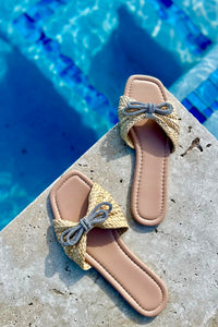 Bow Rhinestone Sandals