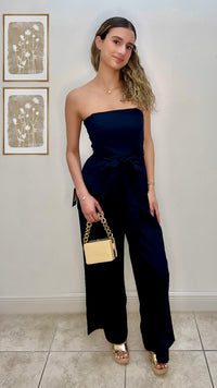 Strapless Wide-leg Jumpsuit