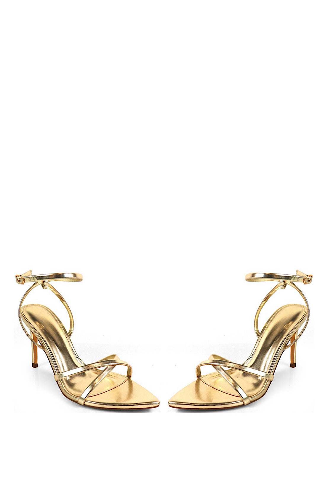 Gold Strappy Heels