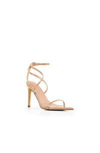 Nude Patent Strappy Stiletto Heels