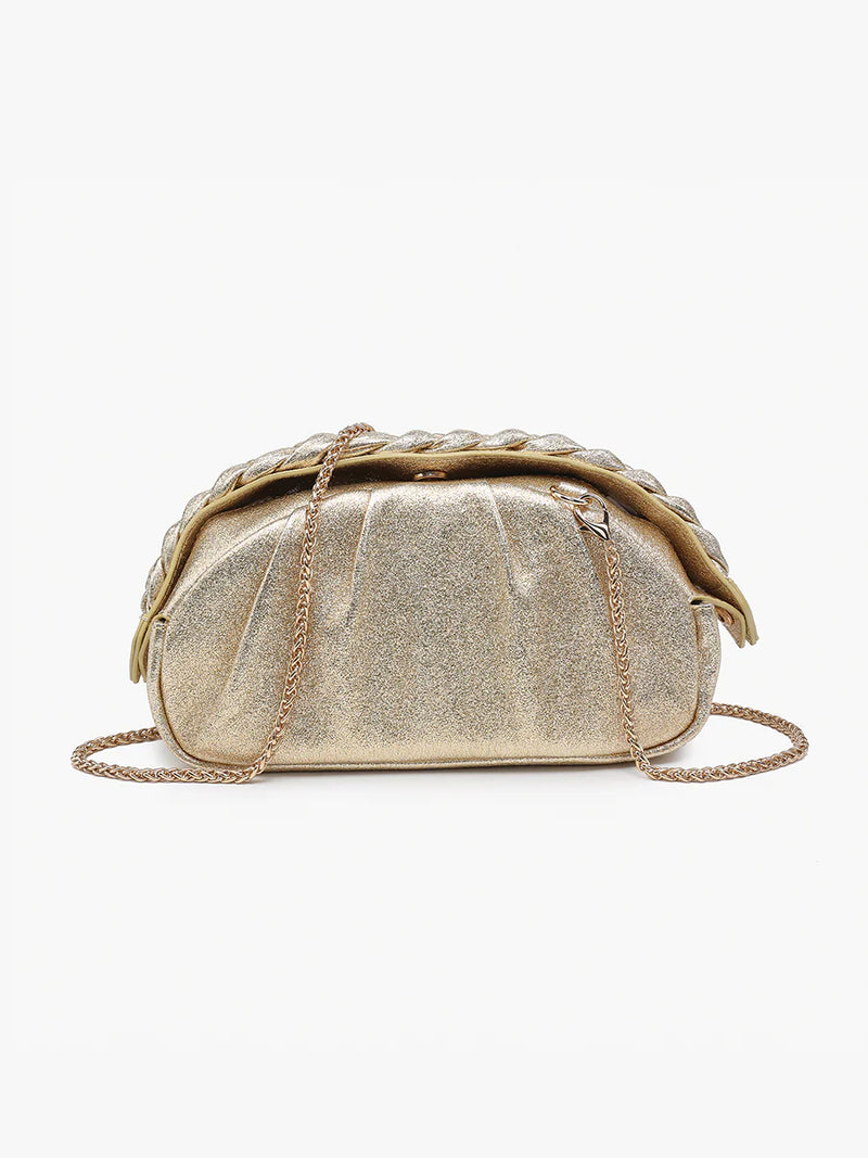 Gold  Madrigal Metallic Clutch