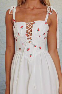 Cherry Print Maxi Dress