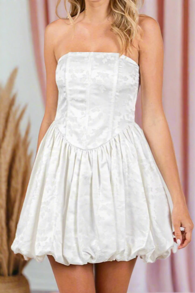 Satin Bubble Mini Dress