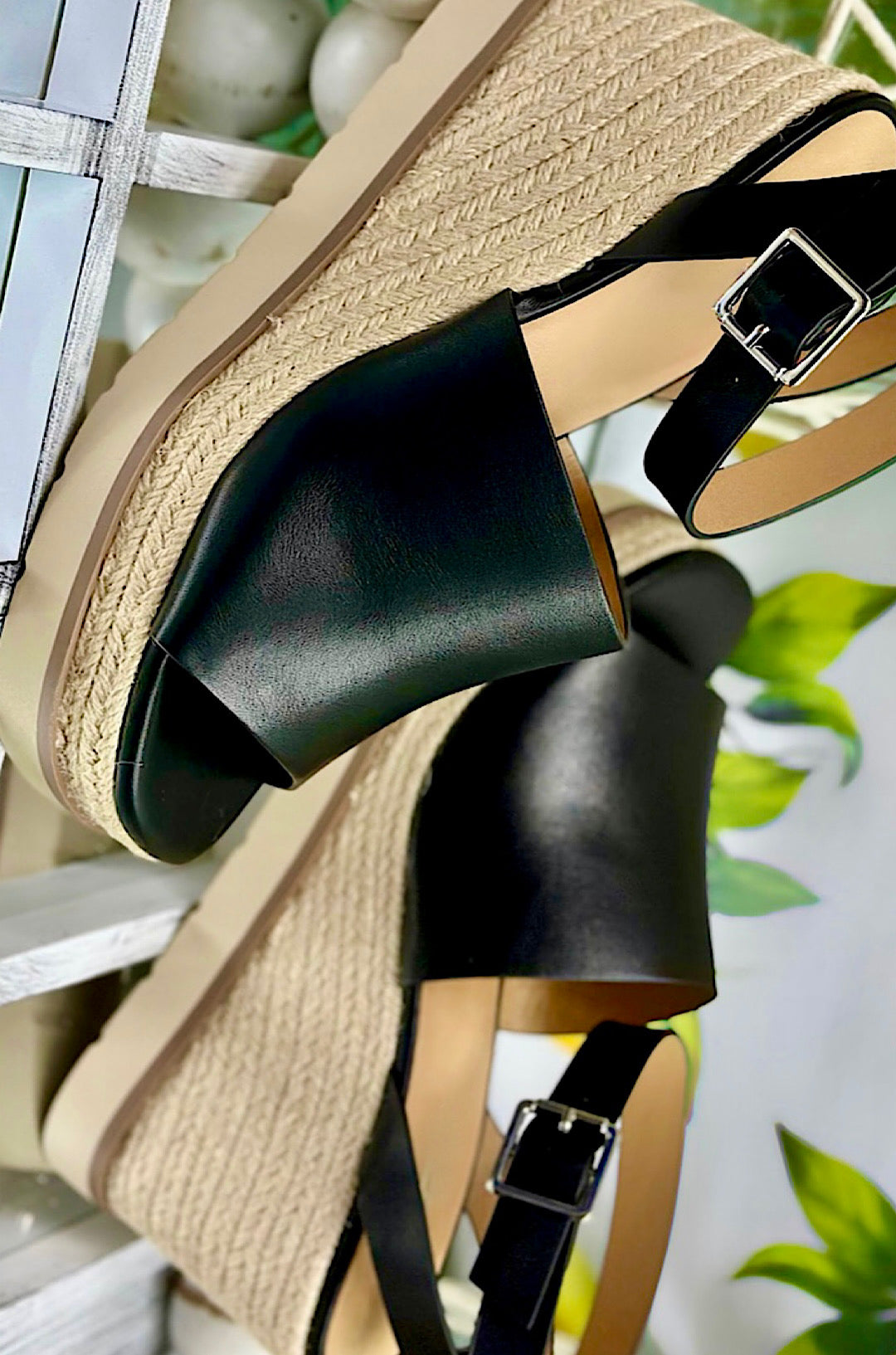 Stella Platform Wedge - Black