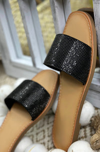 Emie Rhinestone Slip On Sandals