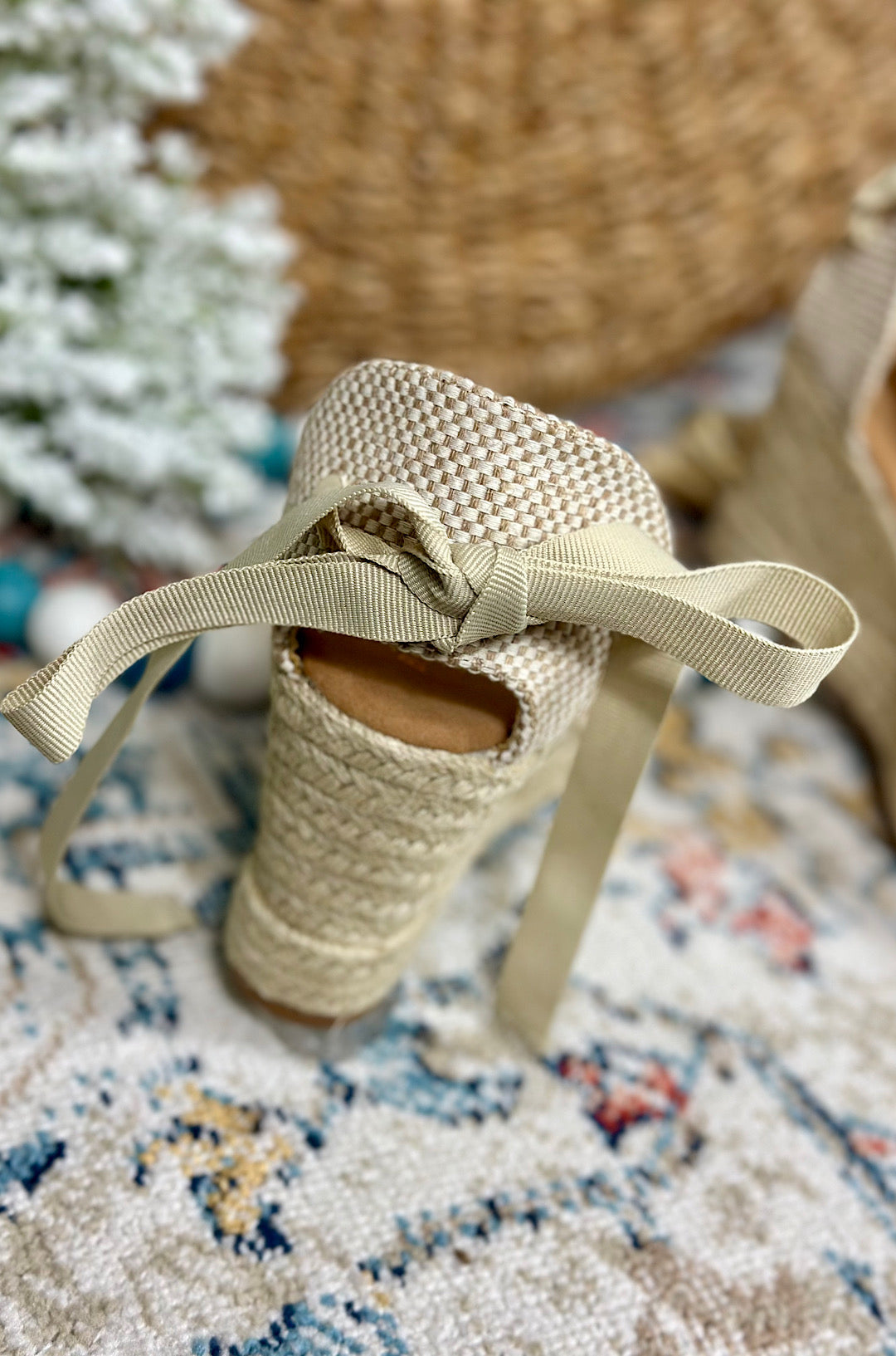 Capri Lace Up Espadrille Wedge