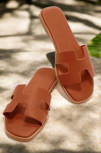Tan Mia Slip On SANDALS