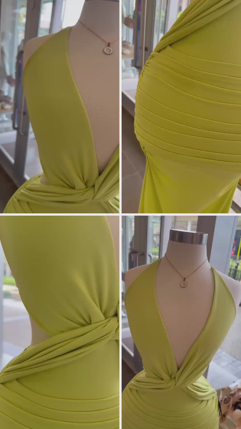 Double Layer Halter Dress